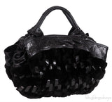 Black Python and Mink Fur Bag