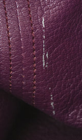 Etoupe Leather Croc Print Handle Bag