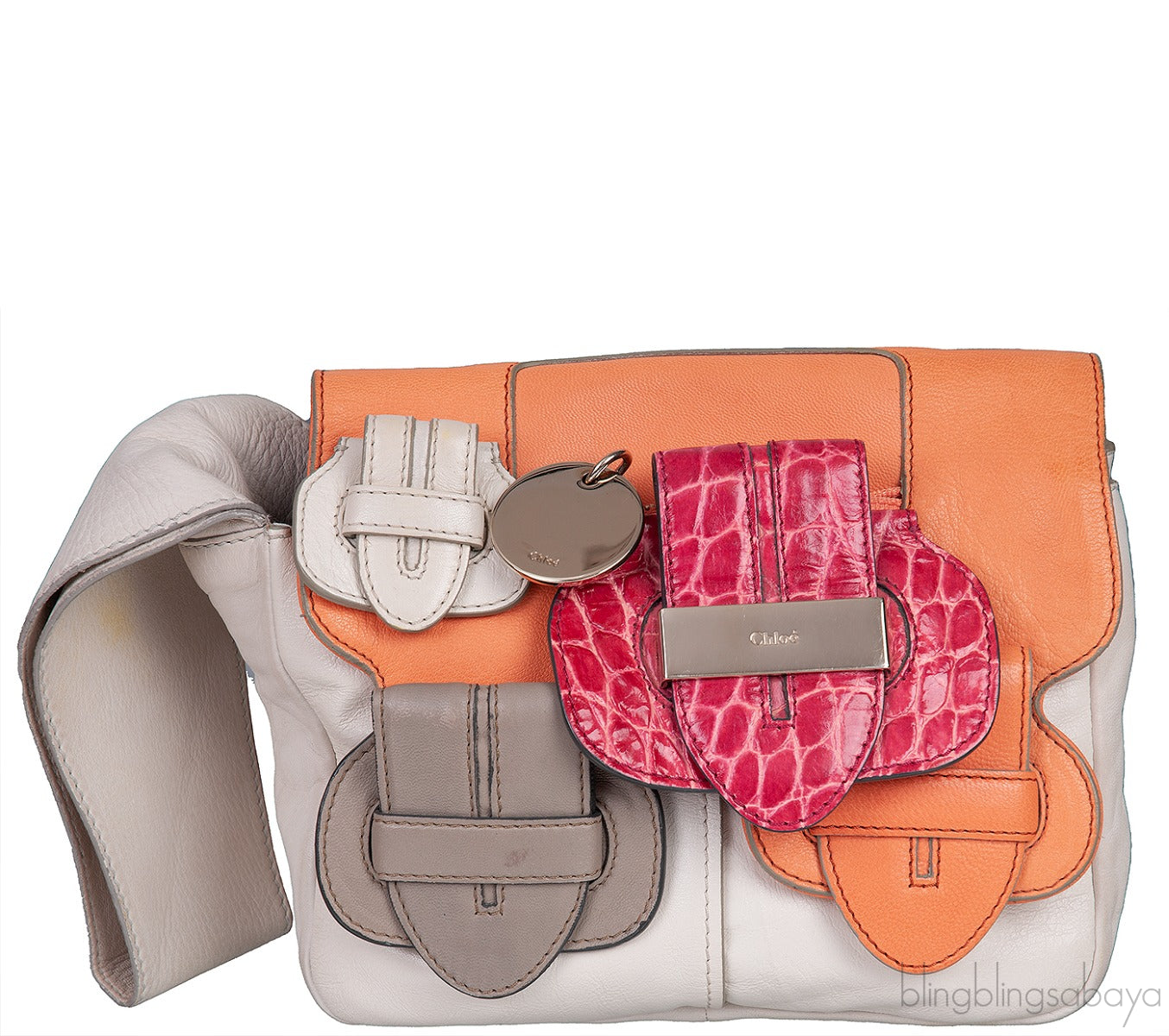 Multicolor Leather Saskia CLutch