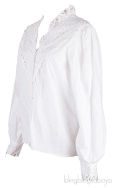 White Sandra Lace Blouse