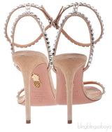 Crystal Embellished Suede Slingback