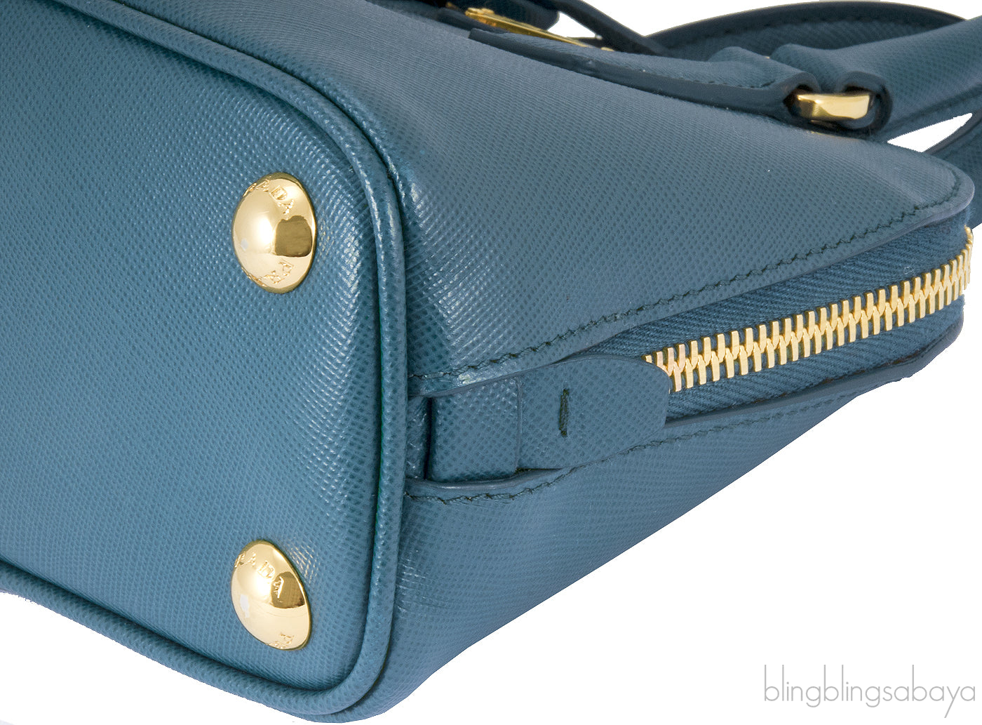Green Mini Saffiano Leather Tote