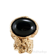 Arty Oval Ring in Black