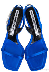 Ivy Crystal Logo Satin Sandals