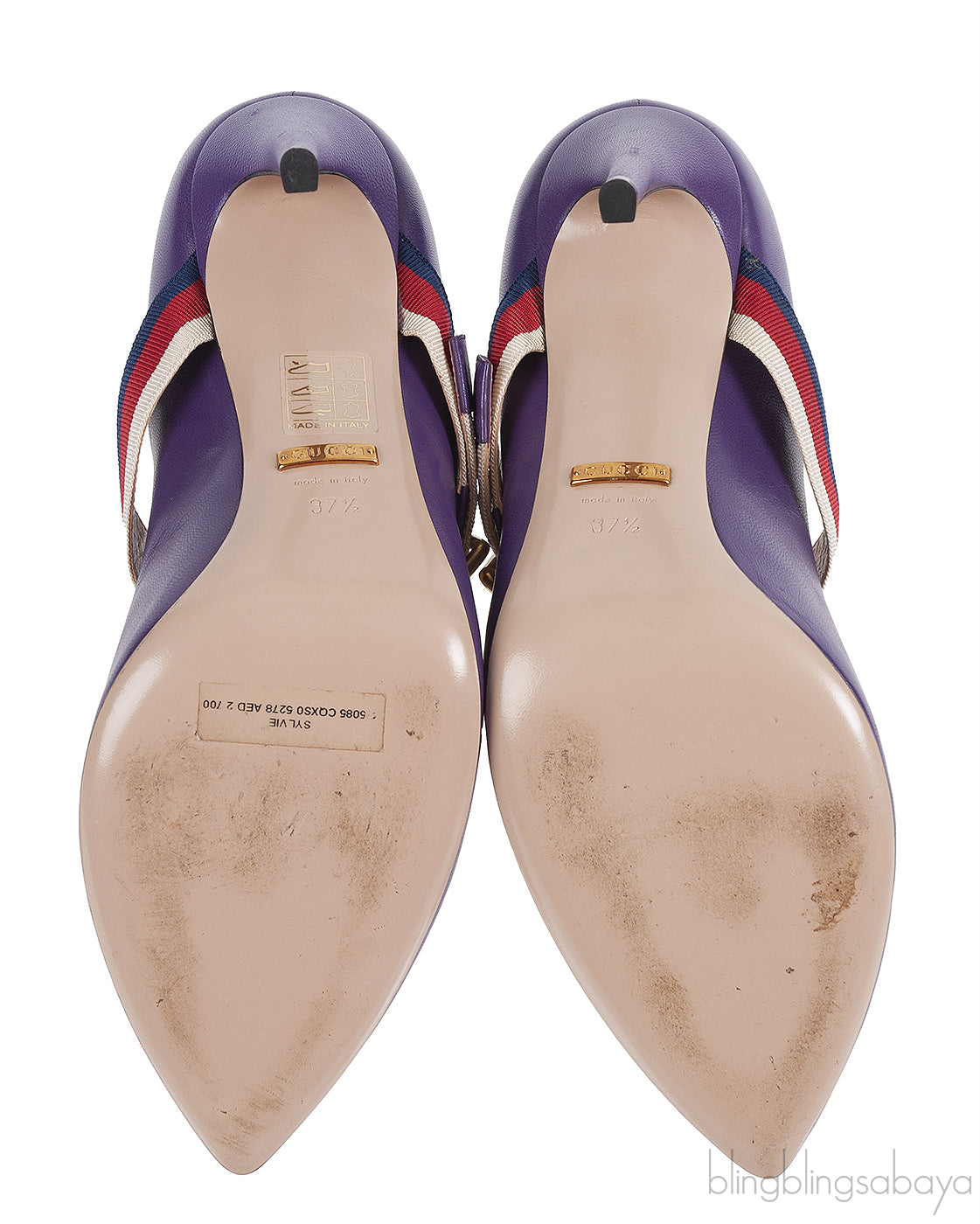 Gucci Purple Sylvie High Heels