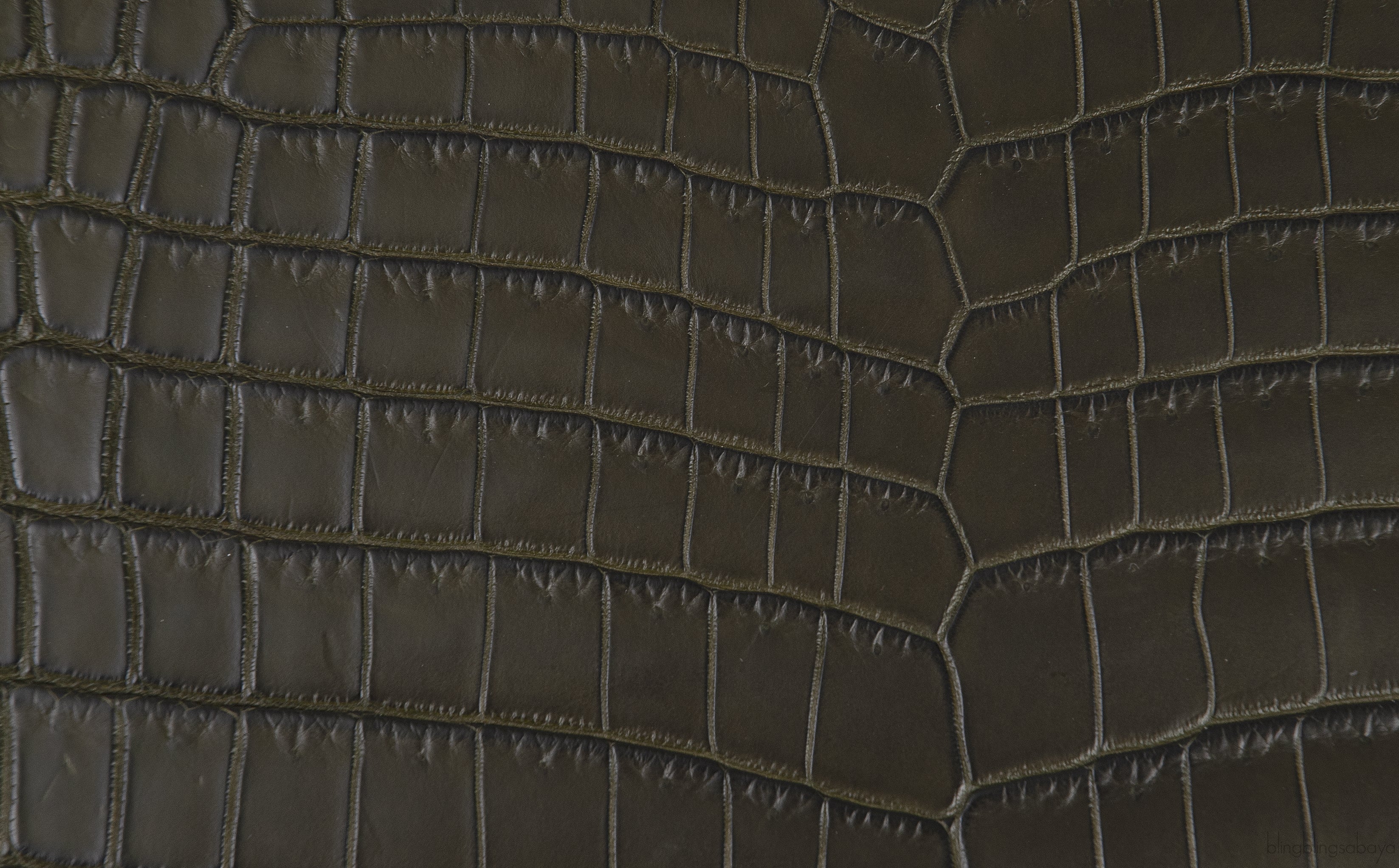 Moss Green Crocodile Top Handle Bag