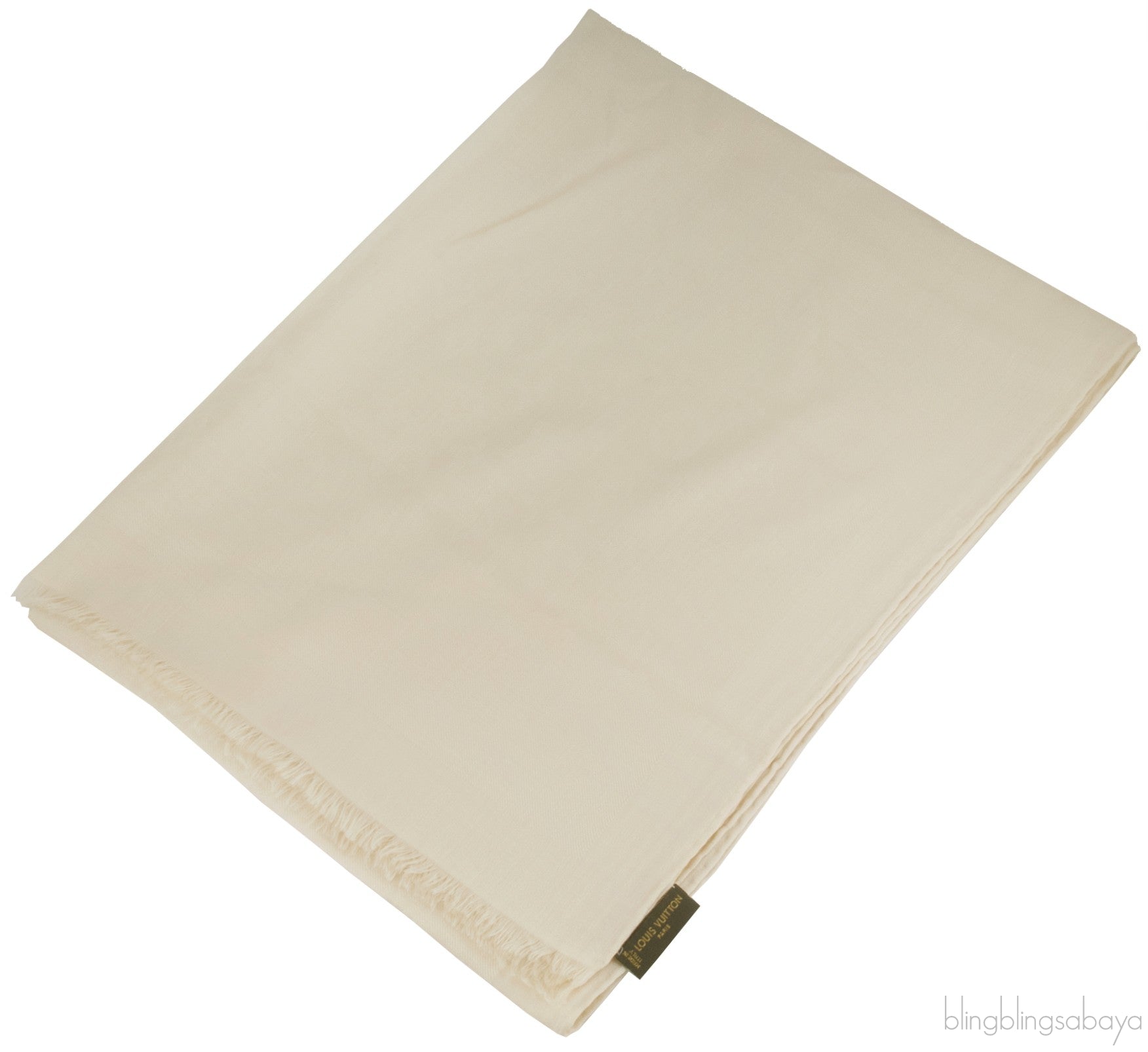 Monogram Beige Cashmere Shawl