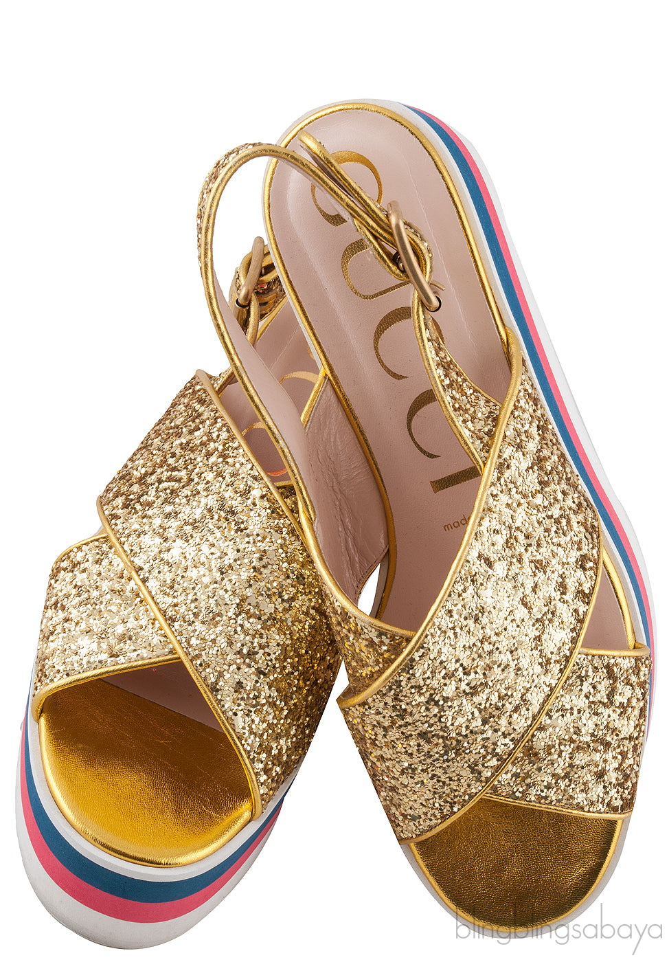 Peggy Glitter Platform Sandals