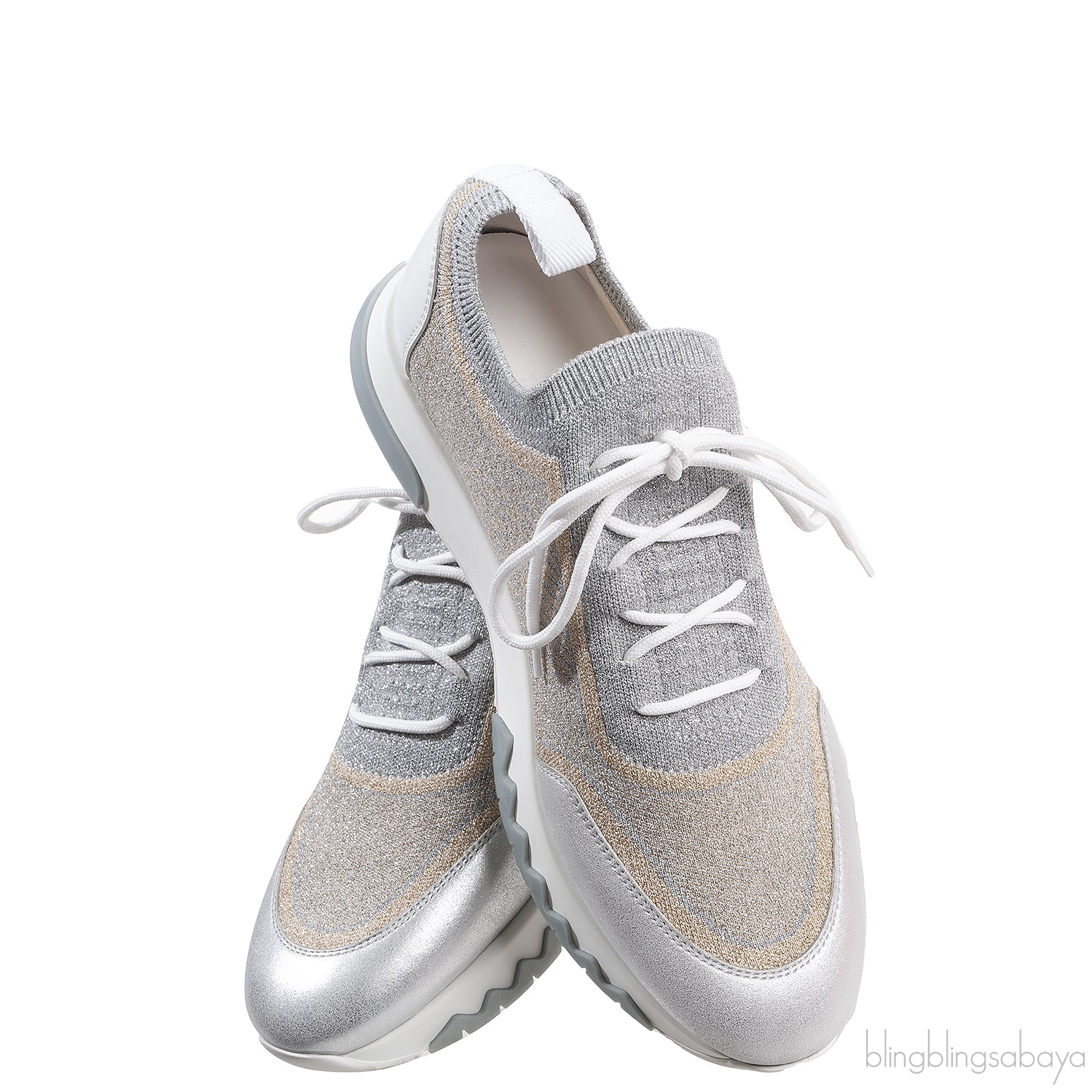 Hermes Metallic Silver/Gold Addict Sneakers