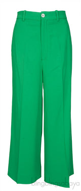 Plain Green Viscose Trouser
