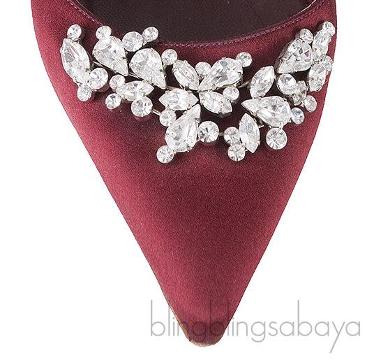 Burgundy Lurum 90 Satin Pump