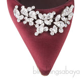 Burgundy Lurum 90 Satin Pump