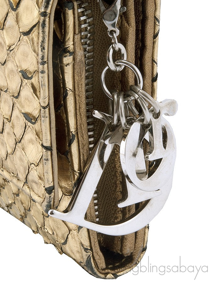 Gold Snakeskin Wallet on Chain
