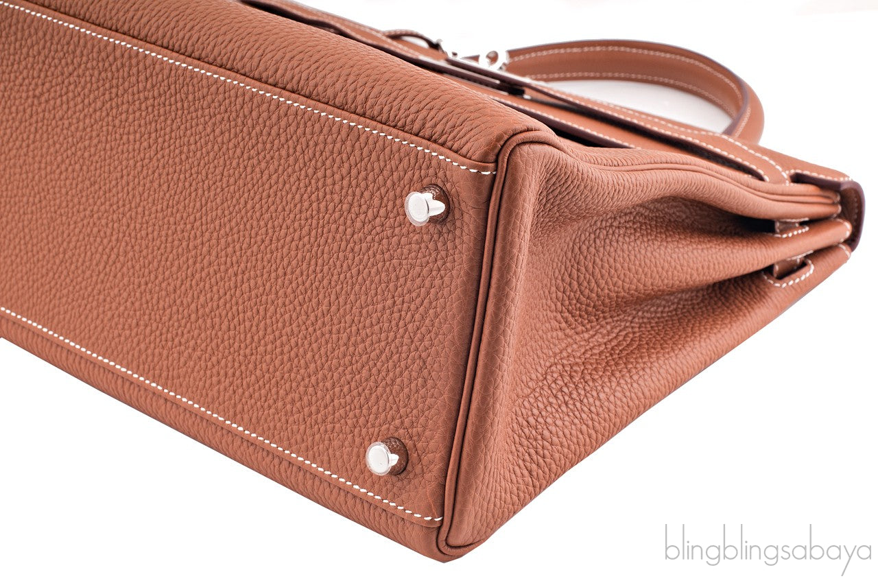 Kelly 35 Gold Togo