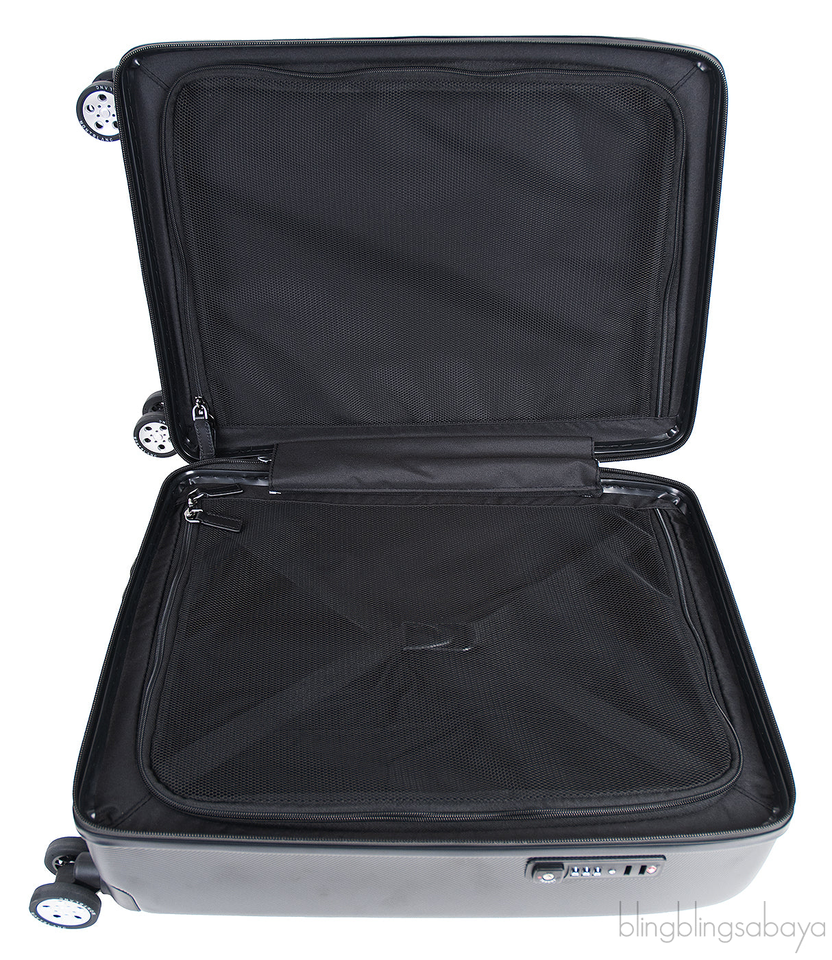 Montblanc Black Nightflight Trolley Luggage Bag