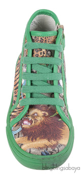 Gucci Green Safari Kids Sneakers
