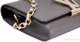 Taupe Chain Louise Clutch Bag