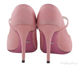 Pink Satin Pointed Heels