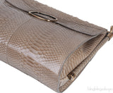 Roger Vivier Greyish Brown Python Shoulder Bag