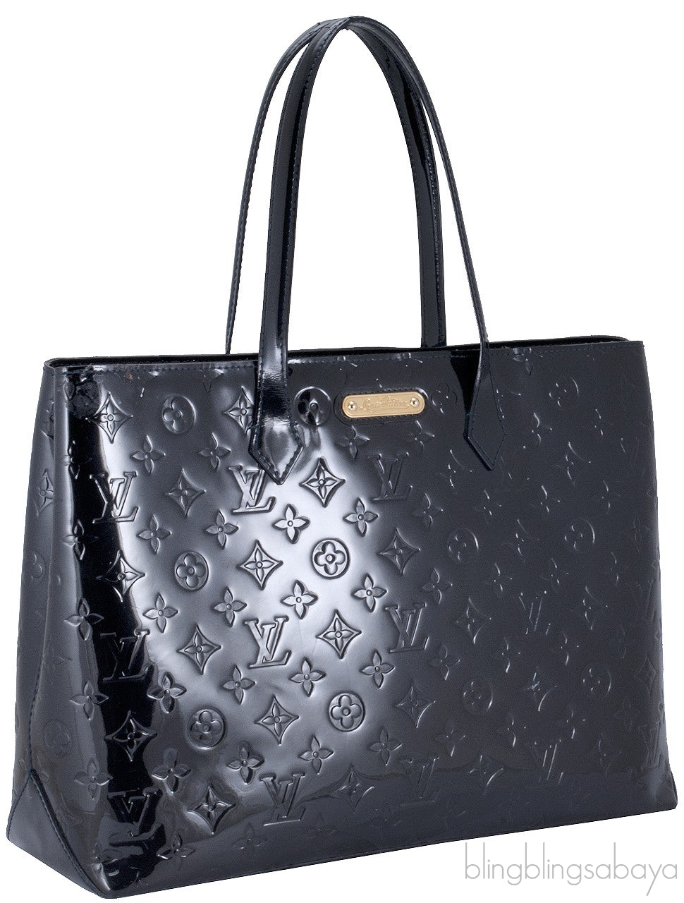 Wilshire Grey Monogram Vernis MM