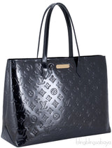 Wilshire Grey Monogram Vernis MM