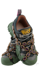 Flashtrek Green Sneaker with Crystals