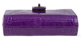 Chanel Purple Crocodile Phone Chain Pouch