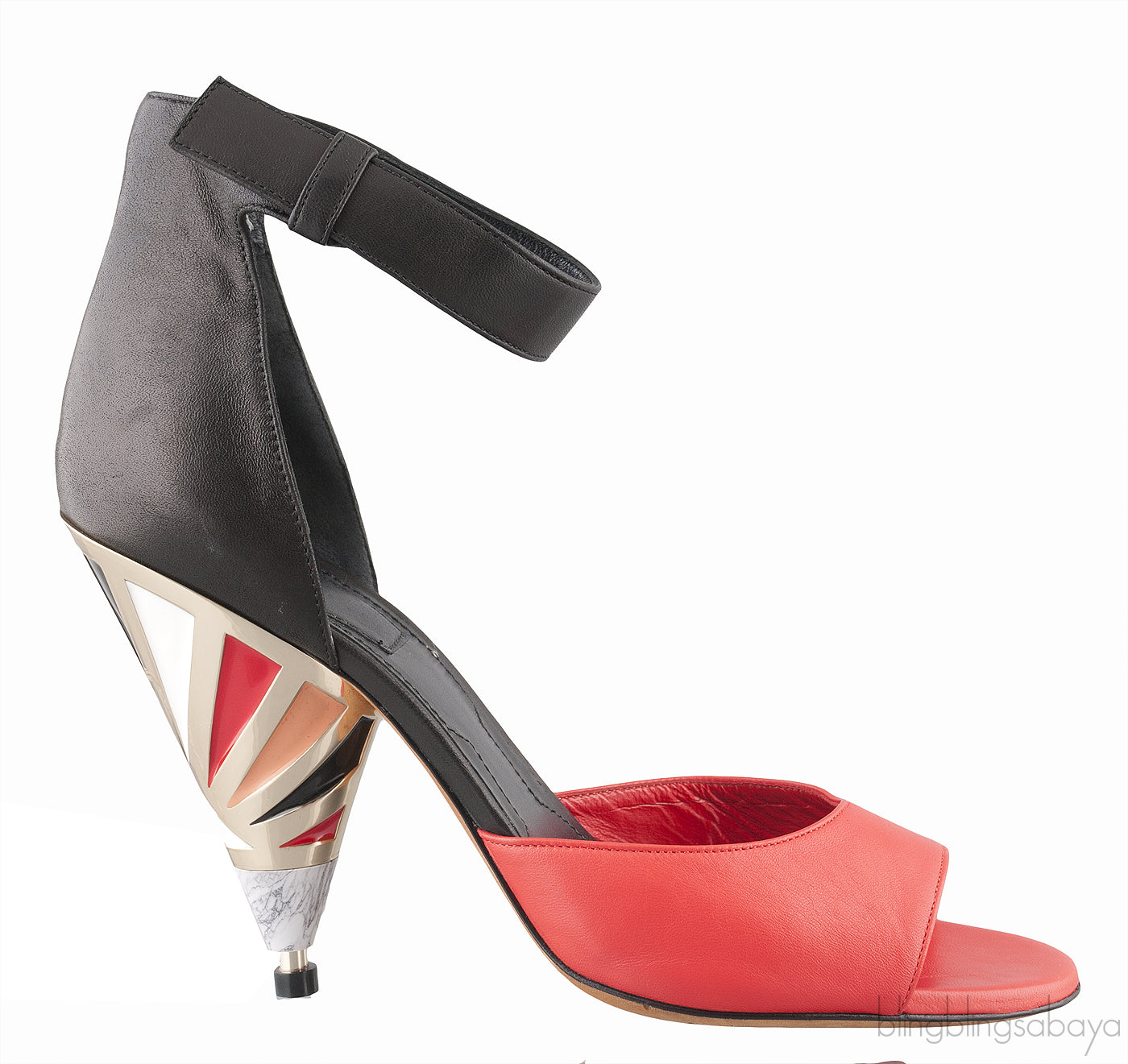 Bi-color Slingback Heels