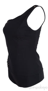 One Shoulder Black Top Bodysuit