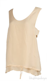 Chloe Apricot Pink Sleeveless Top