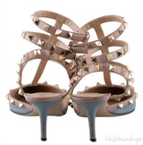 Blue Grey Nude Slingback
