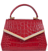 Leia Red Croc Print Mini Bag