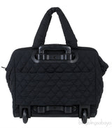 Black Quilted Nylon Cocoon Trolley Rolling Case
