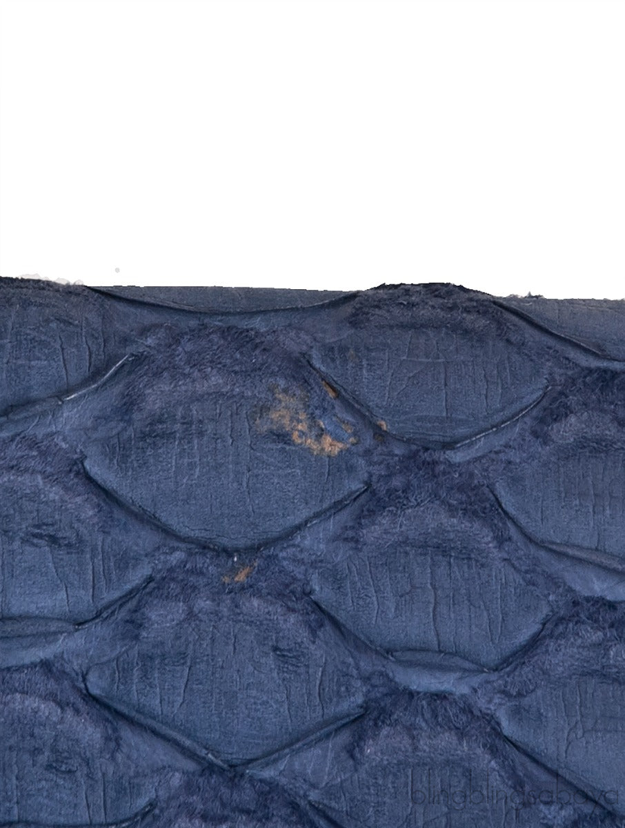 Blue Python Antigona Envelope Clutch