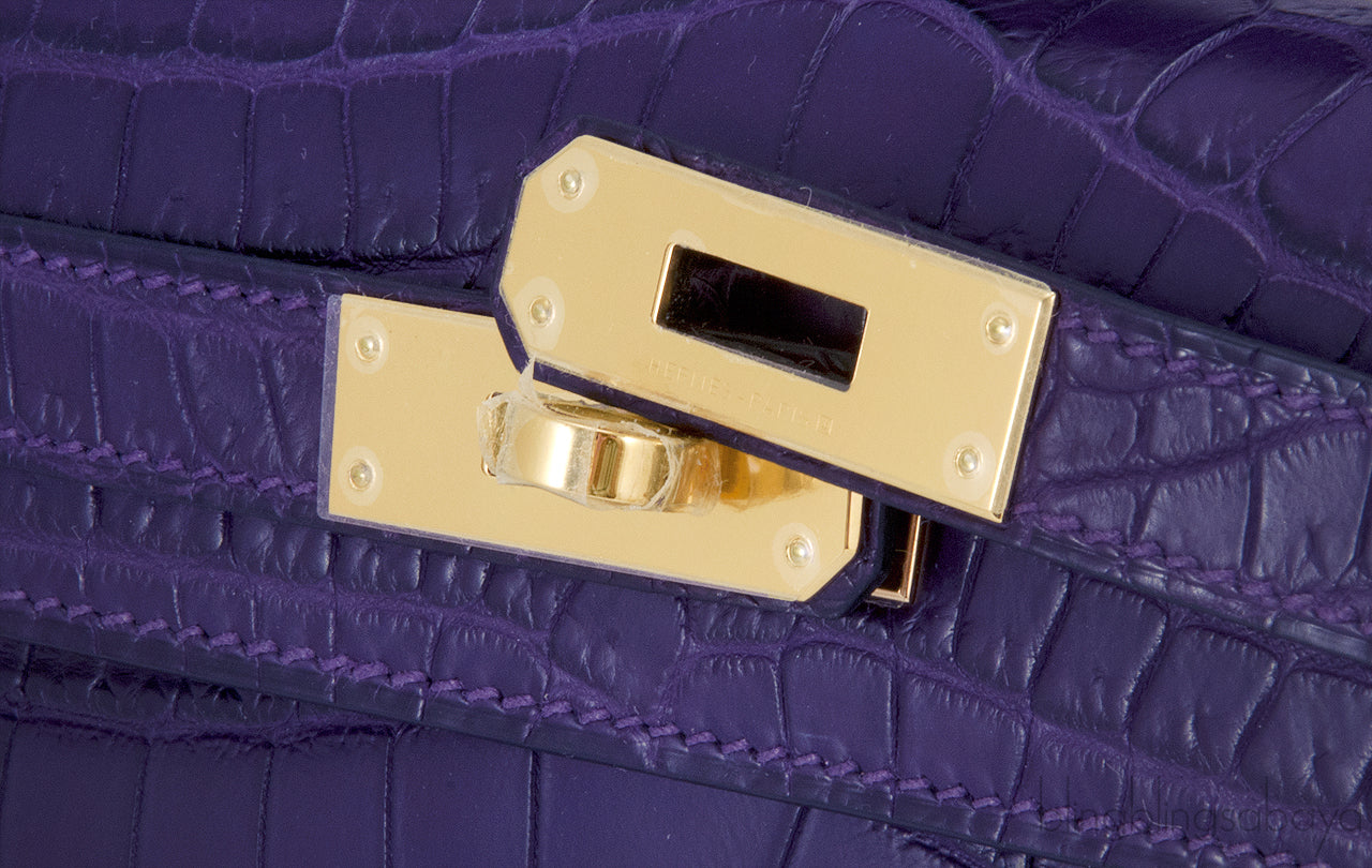 Kelly Cut Niloticus Matte Amethyst Clutch