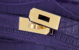Kelly Cut Niloticus Matte Amethyst Clutch
