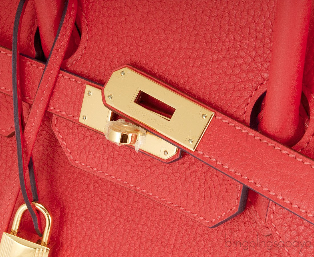 Birkin 35 Rouge Pivoine GHW