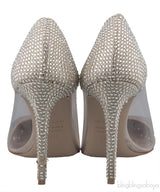 PVC Light Gold Crystal Heels