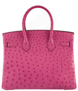 Birkin 30 Fuchsia Pink Ostrich PHW
