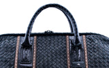 Nero Intrecciato Nappa Croco Duffle