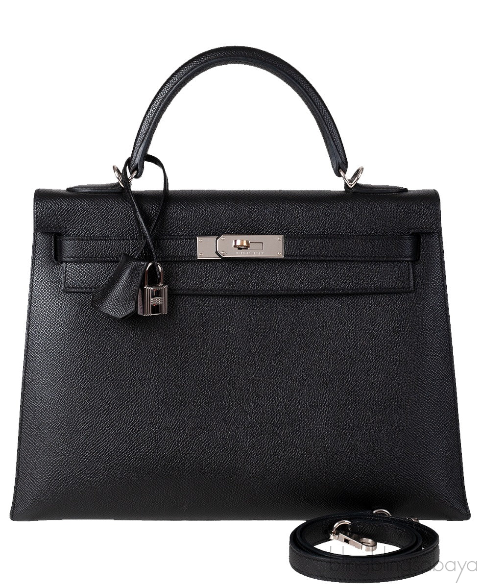 Kelly 32 Black Sellier Epsom PHW