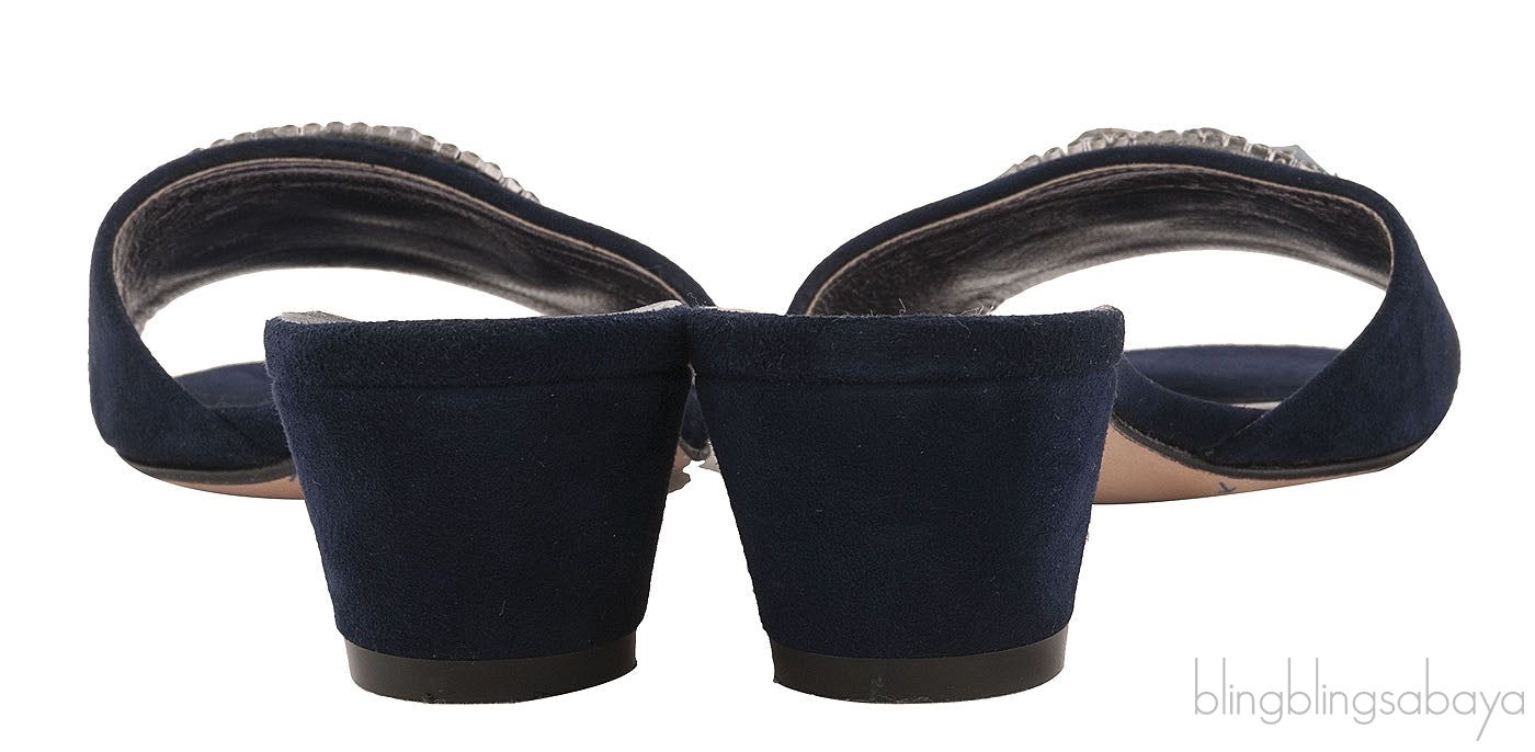 Crystal Velvet Slip-on Sandal