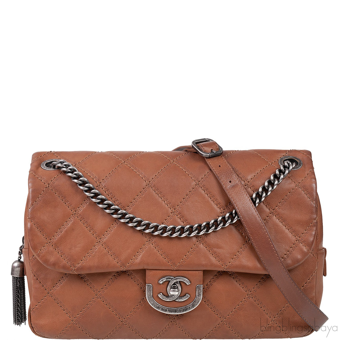 Chanel Brown Quilted Coco Sporran Shoulder Bag
