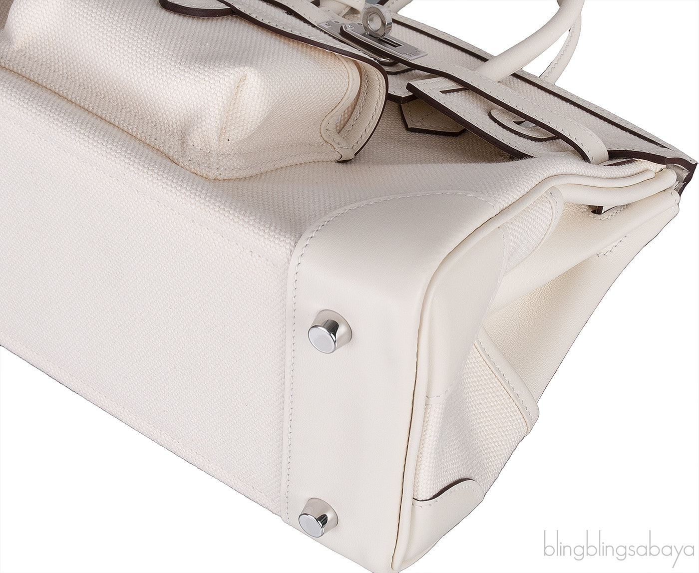 Birkin 25 Cargo Nata Toile Goeland Bag Swift PHW