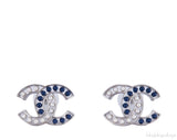 CC Pearl / Blue Stone Earrings