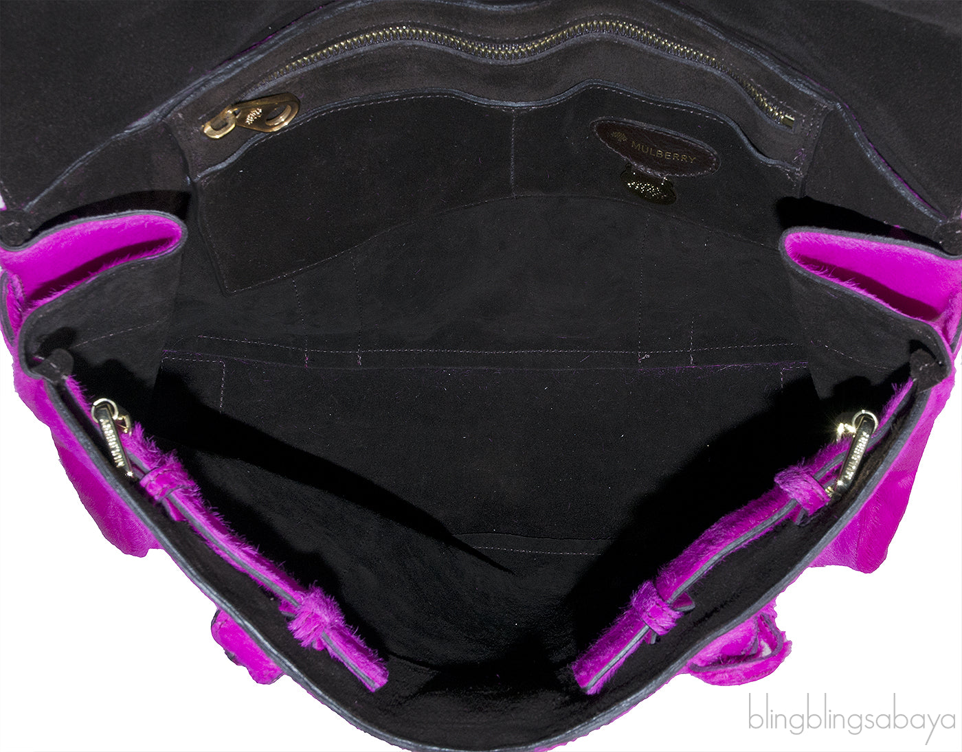 Fuchsia Pony Hair Bayswater Top Handle Bag