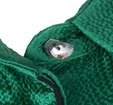 Green Cut-out Back Long Sleeve Shirt