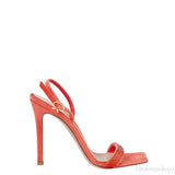 Orange Crystal Slingback Sandals