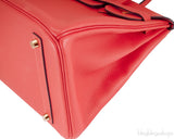 Birkin 35 Rouge Pivoine GHW