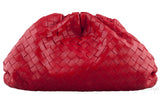 The Pouch Red Woven Clutch